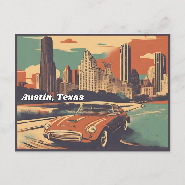 Austin, Texas Vykort (Framsida)