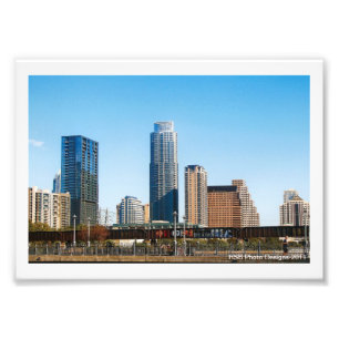 Austin TX-horisont Fototryck