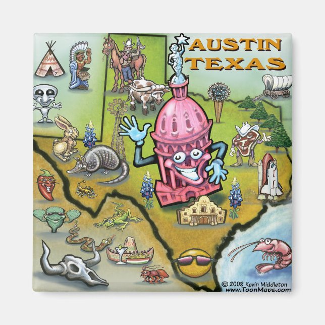 Austin TX Magnet (Framsidan)