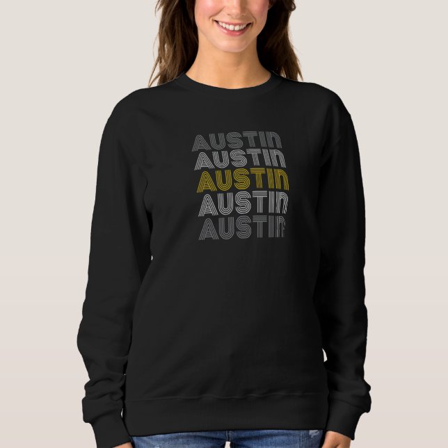 Austin Tx Retro T Shirt (Framsida)