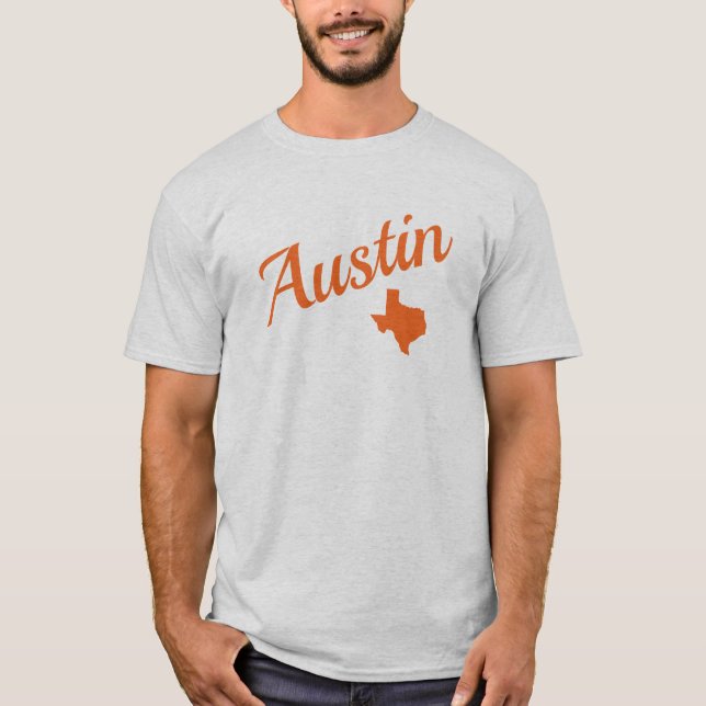 Austin TX-T-tröja Tee Shirt (Framsida)