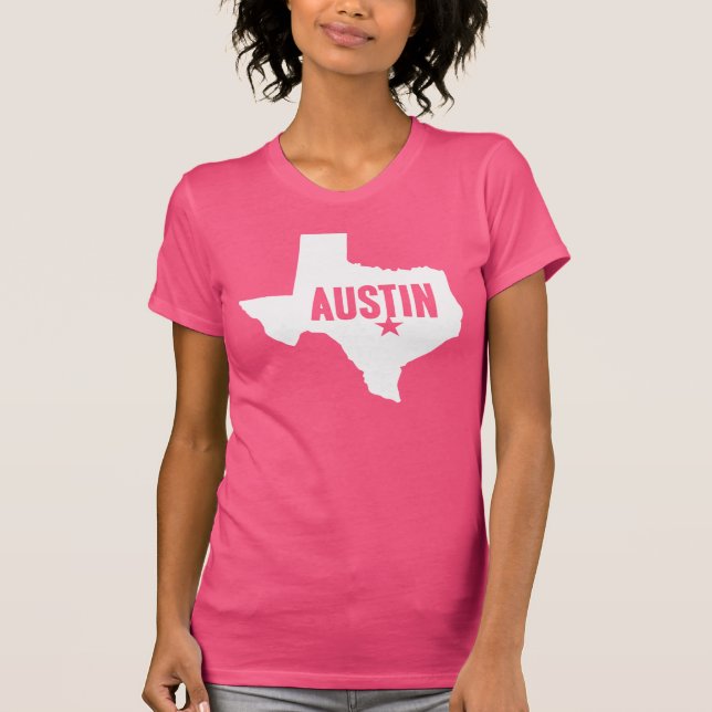 Austin TX Tee Shirt (Framsida)