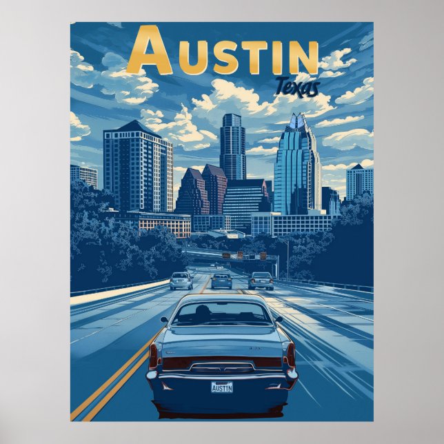Austin - Vintage resor Poster (Framsidan)