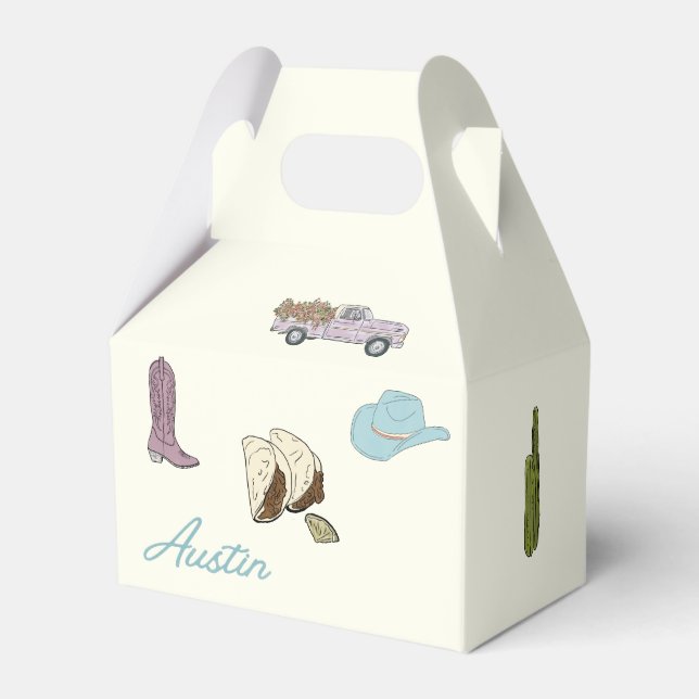 Austin Wedding Favor Box Presentaskar (Framsidan Sidan)