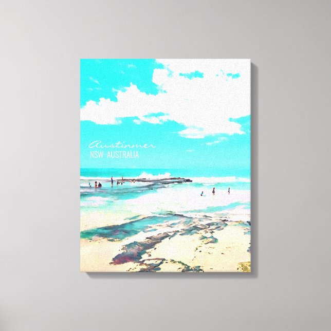 Austinmer Beach NSW South Kusten Canvastryck (Framsida)