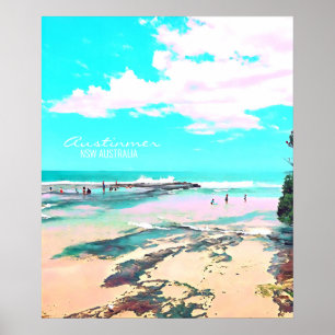 Austinmer Beach NSW South Kusten Poster