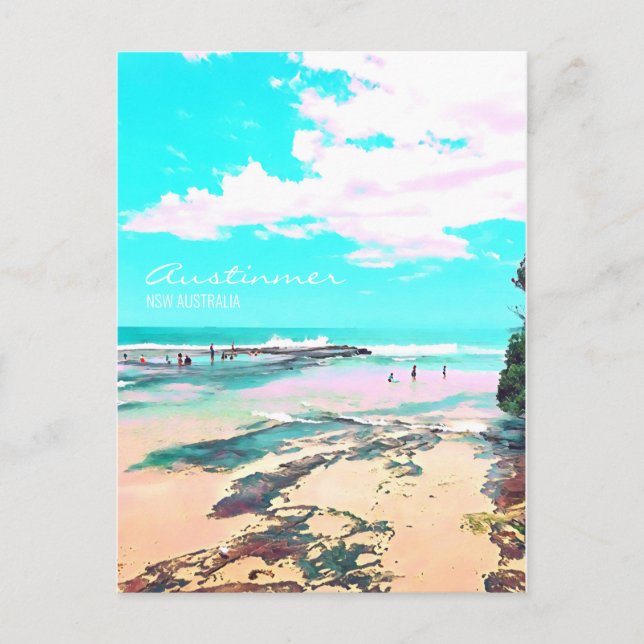 Austinmer Beach NSW South Kusten Vykort (Framsida)
