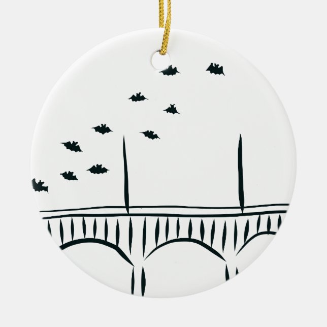 Austins kongress överbryggar julgransprydnad keramik (Framsidan)