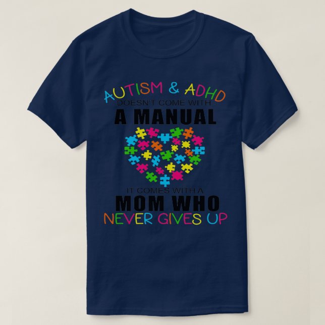 Austism amp ADHD T Shirt (Design framsida)