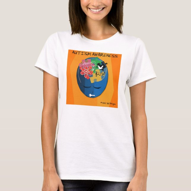 Austism medvetenhet tee shirt (Framsida)