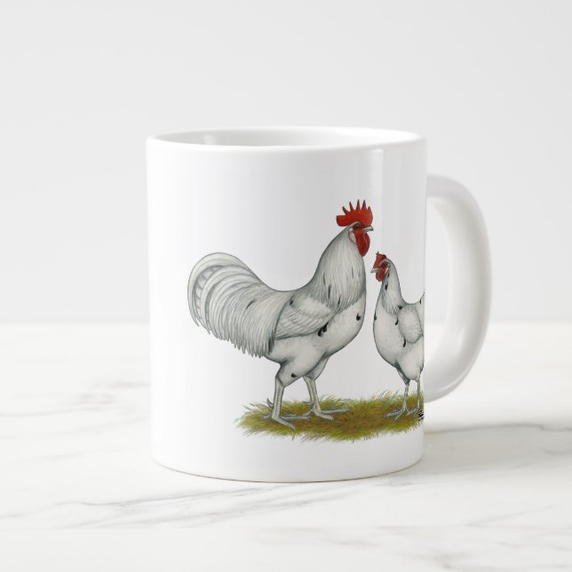 Austra White Chickens Jumbo Mugg (Framsida höger)