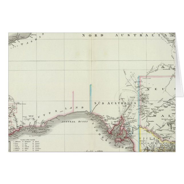 Austral-Continent Hälsningskort (Framsidan Horizontal)