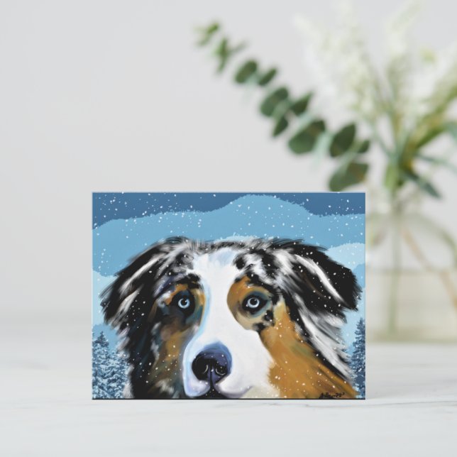 AUSTRALAN SHEPHERD VYKORT (Stående Fram)