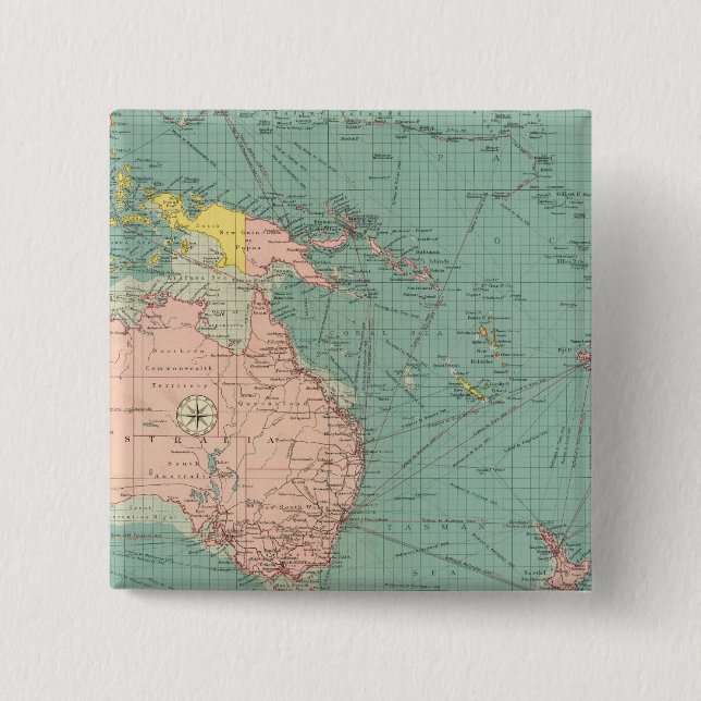 Australasiska, polynesiska hamnar knapp (Framsida)