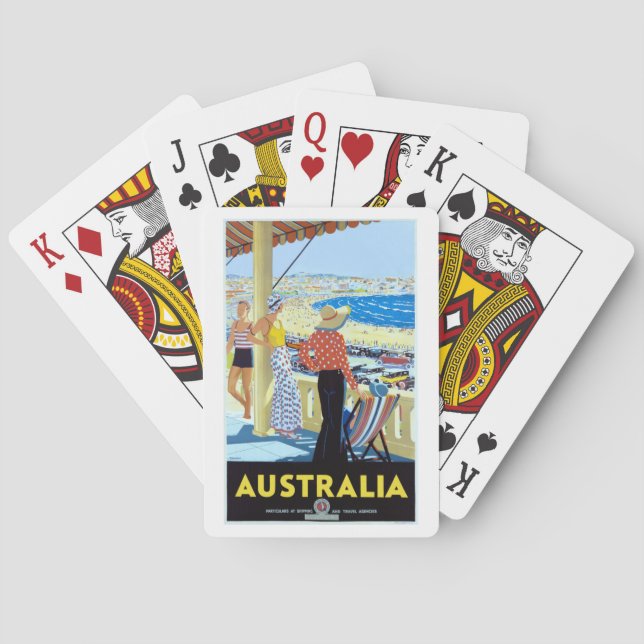 AUSTRALIA 1920-talets BONDI BEACH Casinokort (Baksidan)
