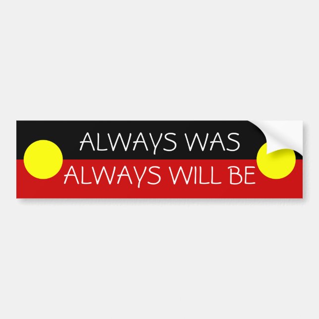 australia aboriginal flagga bildekal (Framsidan)