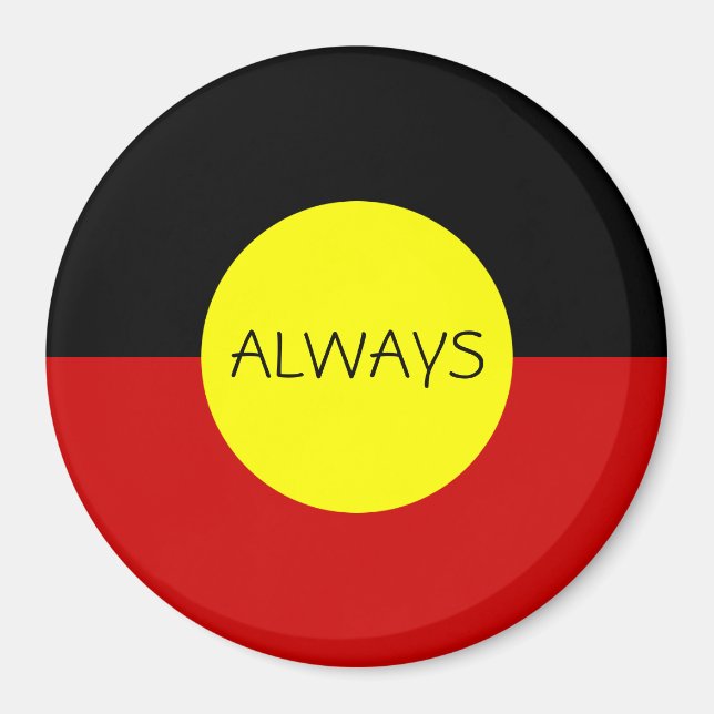 australia aboriginal flagga magnet (Framsidan)