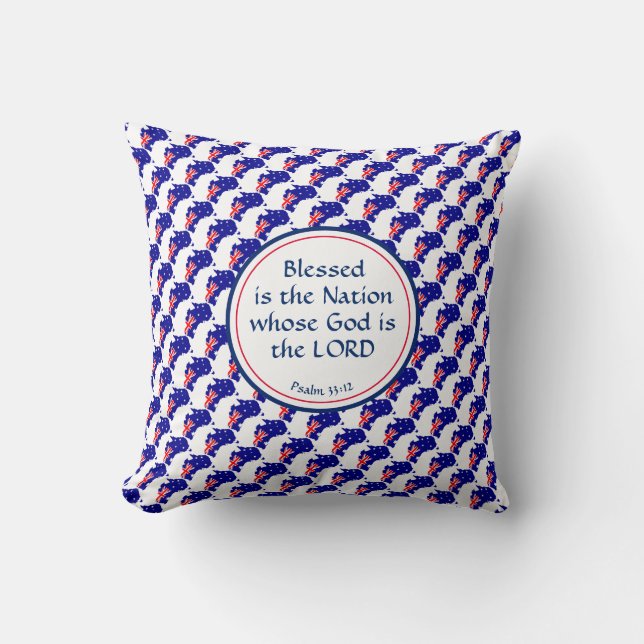 AUSTRALIA Anpassningsbar Scripture Australian Flag Kudde (Framsida)