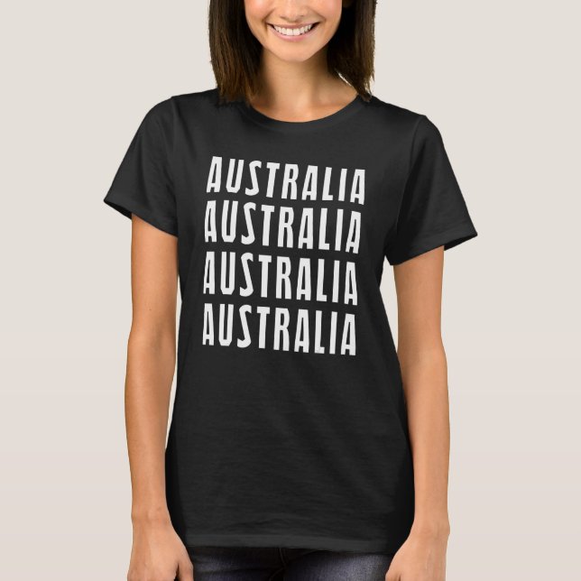 Australia Australia Australia Australia Kangaroo F T Shirt (Framsida)