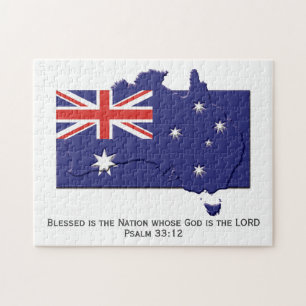 AUSTRALIA Blad nation AUSTRALISK FLAGGA Pussel