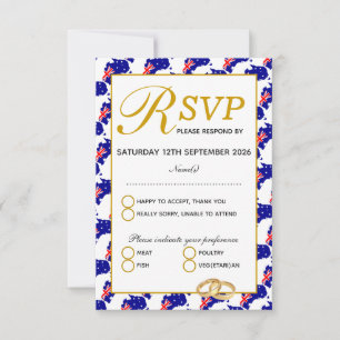 AUSTRALIA Bröllop OSA Responskort Kort