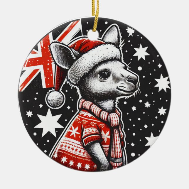 AUSTRALIA CHRISTMAS JULGRANSPRYDNAD KERAMIK (Framsidan)