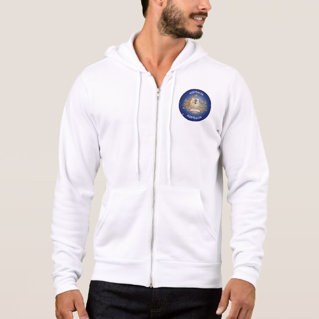 Australia Coat of Arms Circle Shape T Shirt (Framsida)
