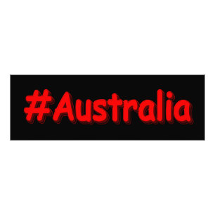 "#Australia" Cute Design. Köp nu Fototryck