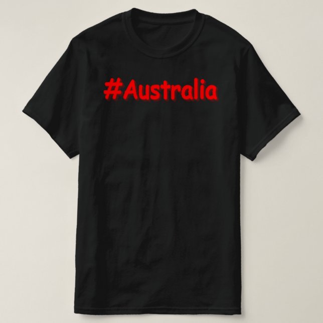 "#Australia" Cute Design. Köp nu T Shirt (Design framsida)