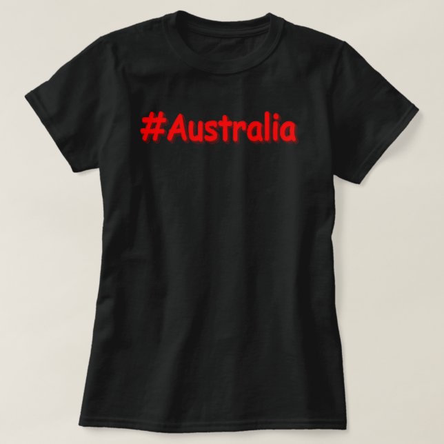 "#Australia" Cute Design. Köp nu T Shirt (Design framsida)
