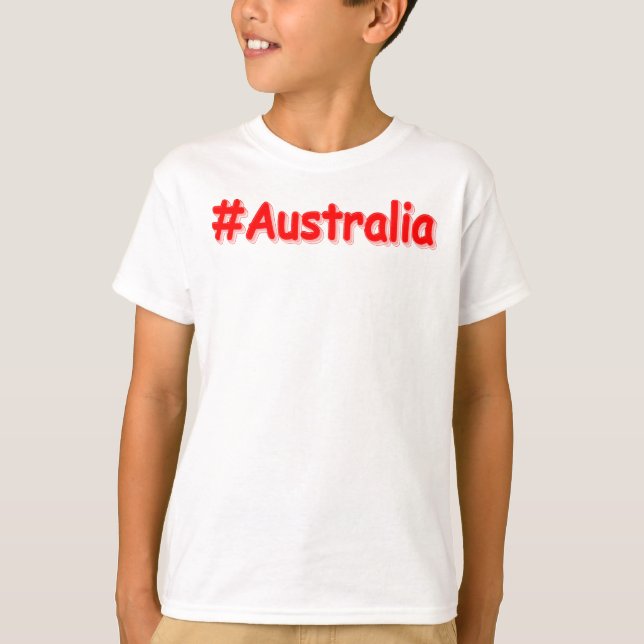 "#Australia" Cute Design. Köp nu T-Shirt (Framsida)