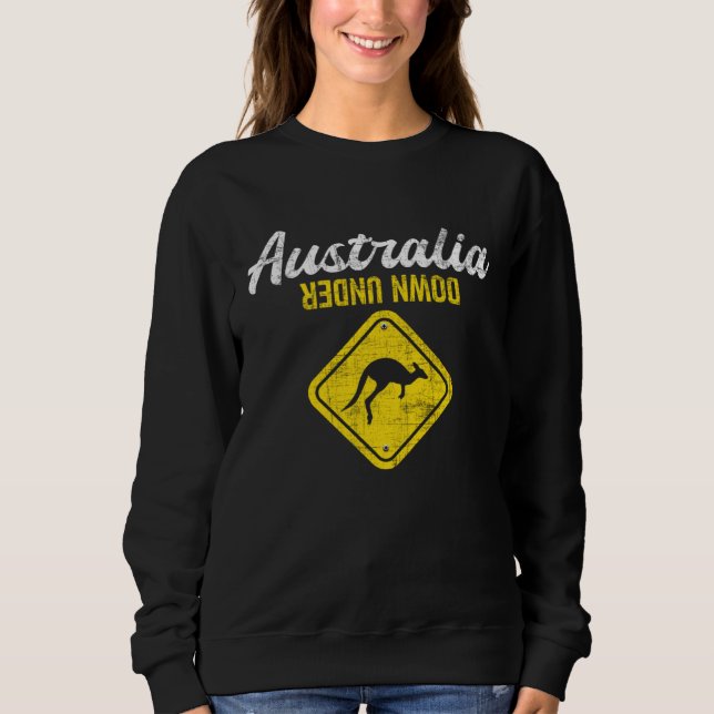 Australia Down Under  Kangaroo Marsupial Zoo Anima T Shirt (Framsida)