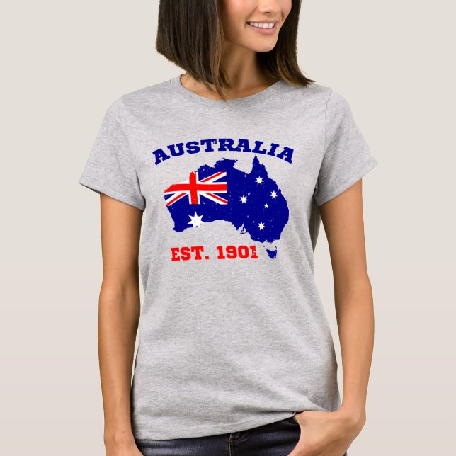 Australia Established 1901 T Shirt (Framsida)