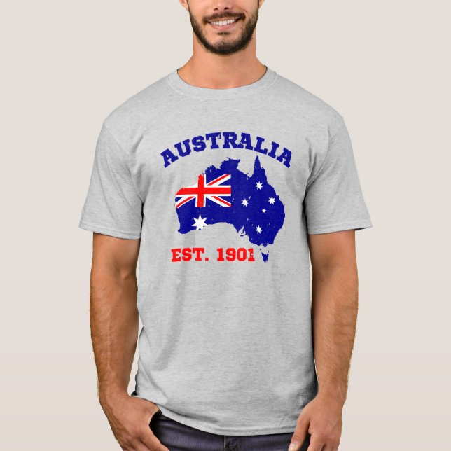 Australia Established 1901 T Shirt (Framsida)