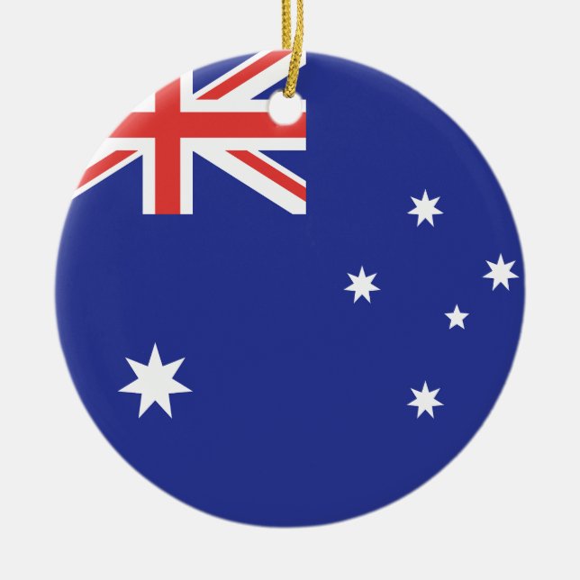 Australia Flag Julgransprydnad Keramik (Framsidan)