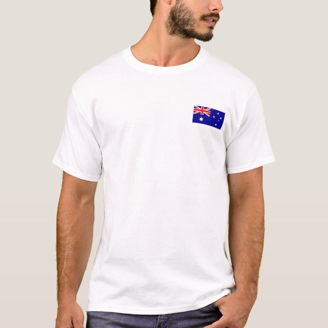Australia Flag T-Shirt, Patriotic T-Shirts, T Shirt (Framsida)