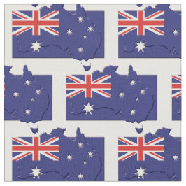 AUSTRALIA Flagga Karta kontur Tyg