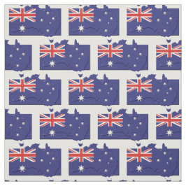 AUSTRALIA Flagga Karta kontur Tyg