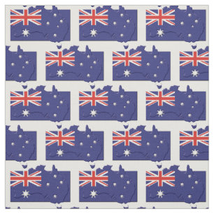 AUSTRALIA Flagga Karta kontur Tyg