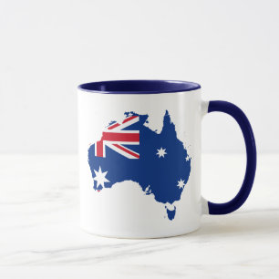 australia flagga karta mugg