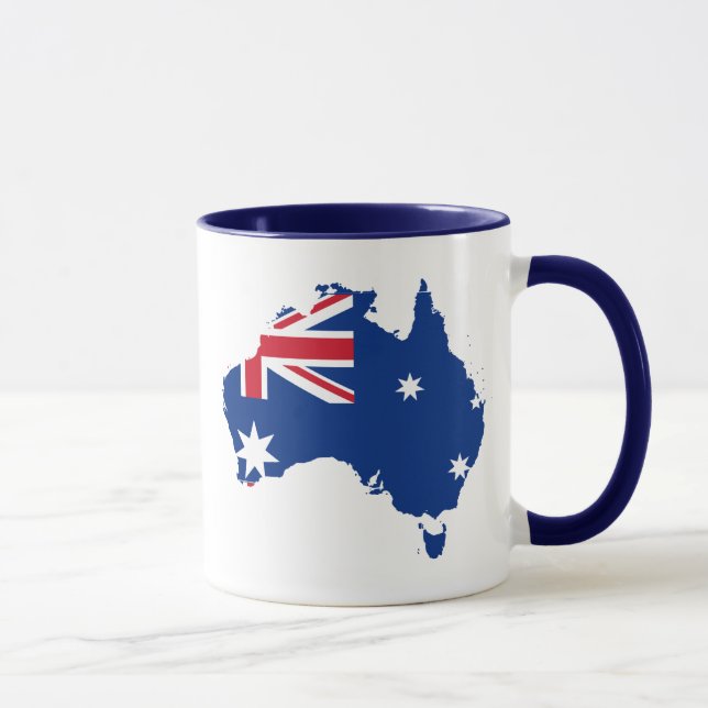 australia flagga karta mugg (Höger)