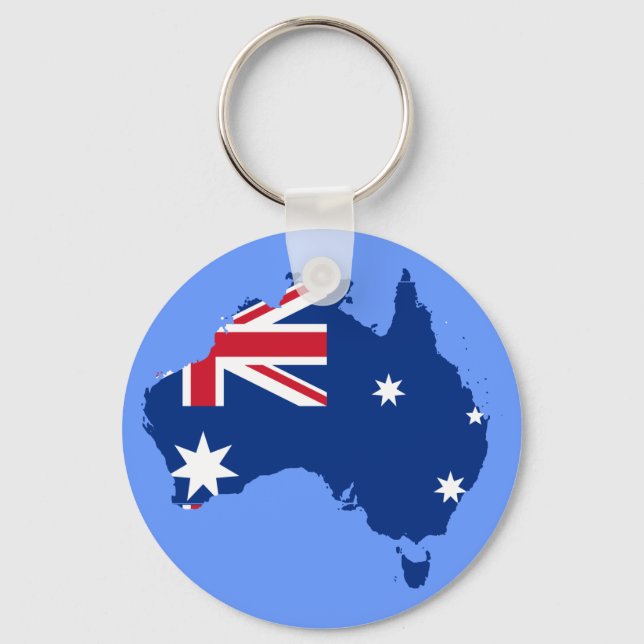 australia flagga karta nyckelring (Framsida)