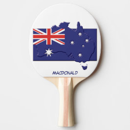 AUSTRALIA FLAGGA & KARTA Personlig Pingisracket