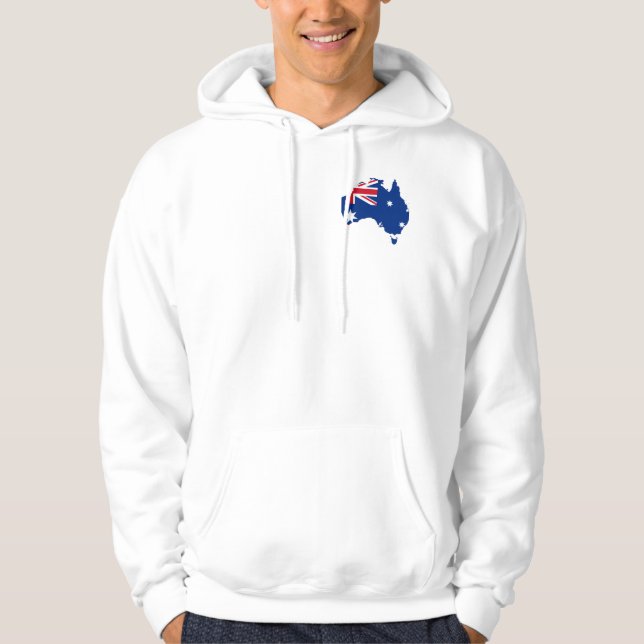 australia flagga karta sweatshirt (Framsida)