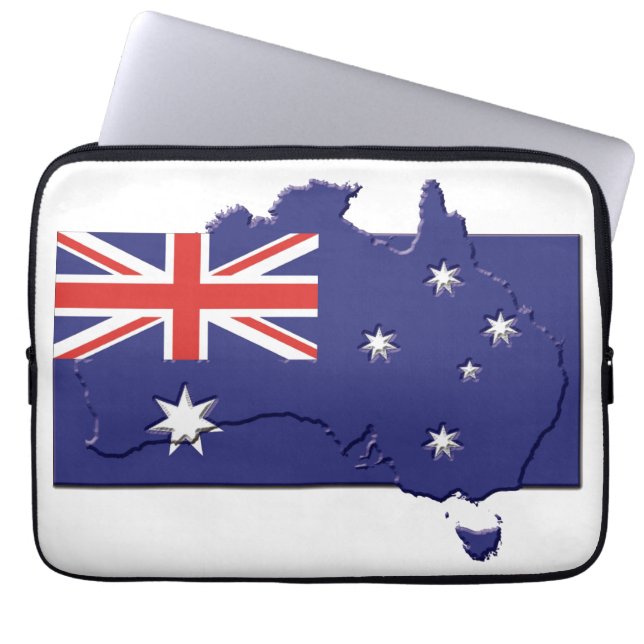 AUSTRALIA Flagga Patriotic Computer Karta Laptop Fodral (Framsidan)