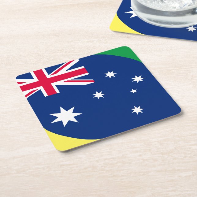 AUSTRALIA FLAGGA UNDERLÄGG PAPPER KVADRAT (Vinklad)
