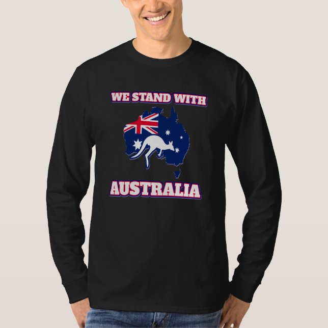 Australia for women and men Stand with Australia T Shirt (Framsida)