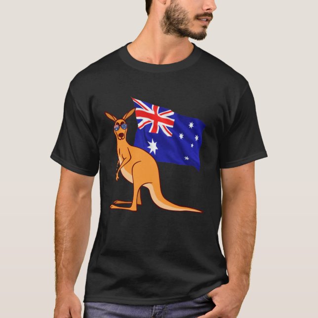 Australia G Day Mate   Kangaroo Australian Symbol T Shirt (Framsida)
