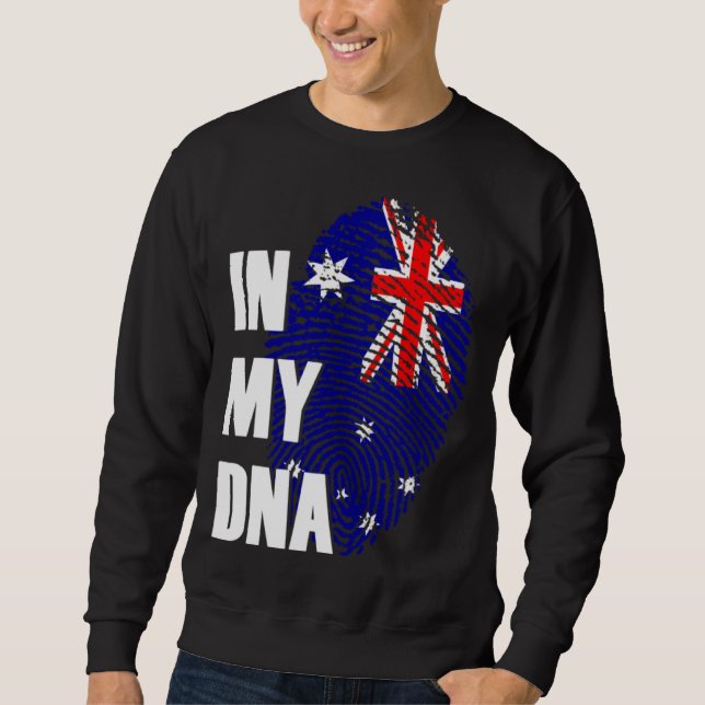 Australia In My DNA Men Women Kids Lång Ärmad Tröja (Framsida)