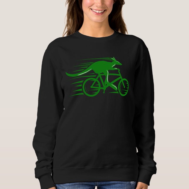 Australia Kangaroo Cyclist Cycling Biking  Summer T Shirt (Framsida)